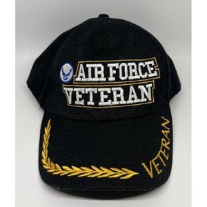 U.S. Air Force Veteran Hat Cap Large Embroidered Adjustable Hat Hook And Loop